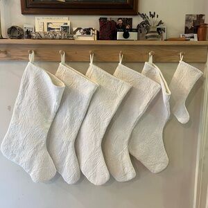 Handmade Christmas stockings and tree skirt